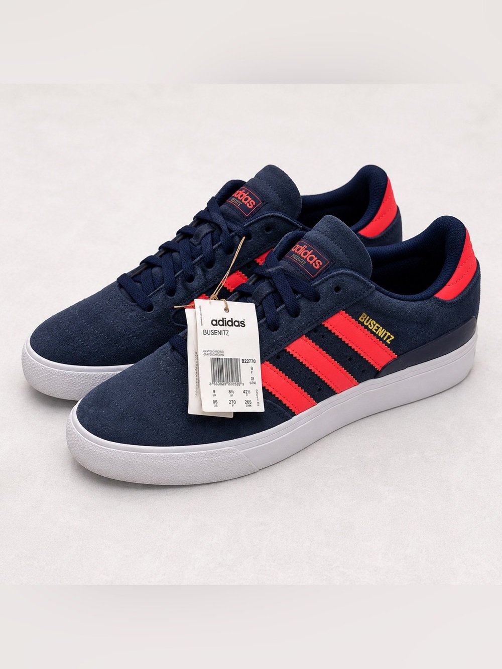 Adidas Busenitz Navy Coral Skate Shoes Sneakers Men’s Size 9 NWT
